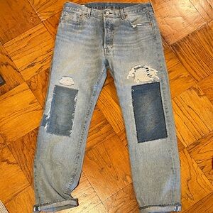 Levi’s 501 Original Fit Selvedge 100% Cotton Denim Jeans Like New